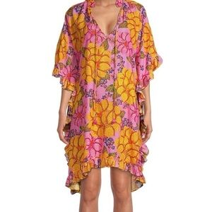 Farm Rio floral garden beach cover up